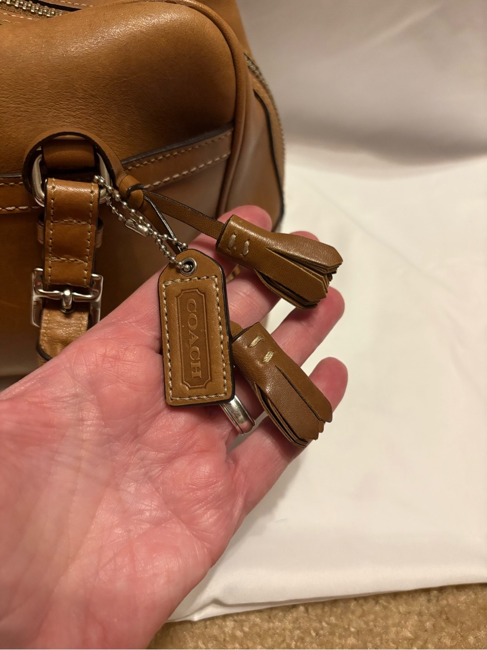 Coach brown leather 2005 Vintage Hampton Satchel Handbag - Picture 2 of 9